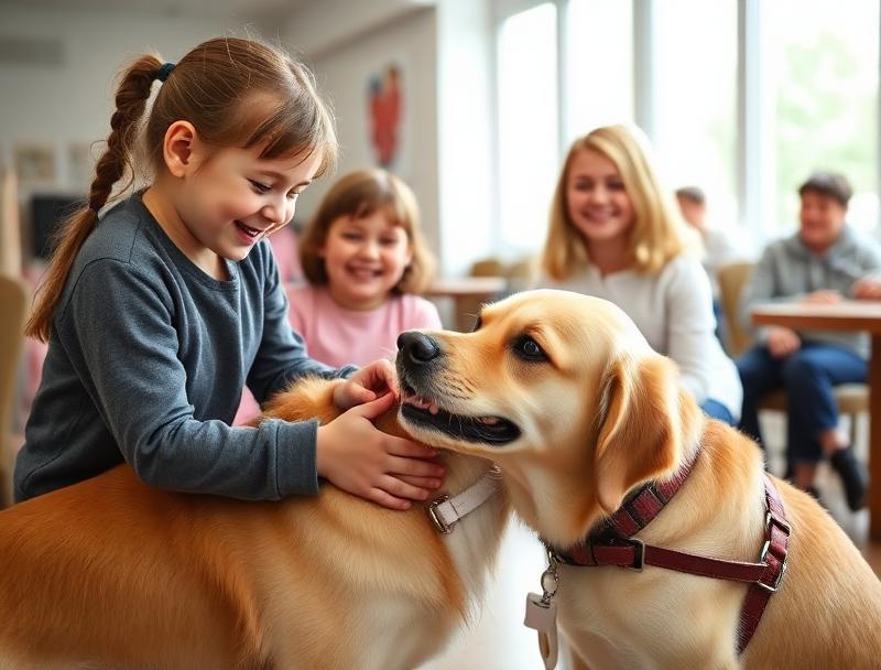 Visita de perros de apoyo